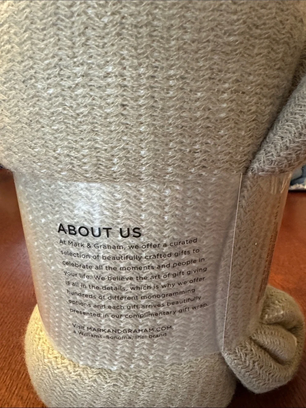 Mark & Graham Cream Cable-Knit Throw Blanket